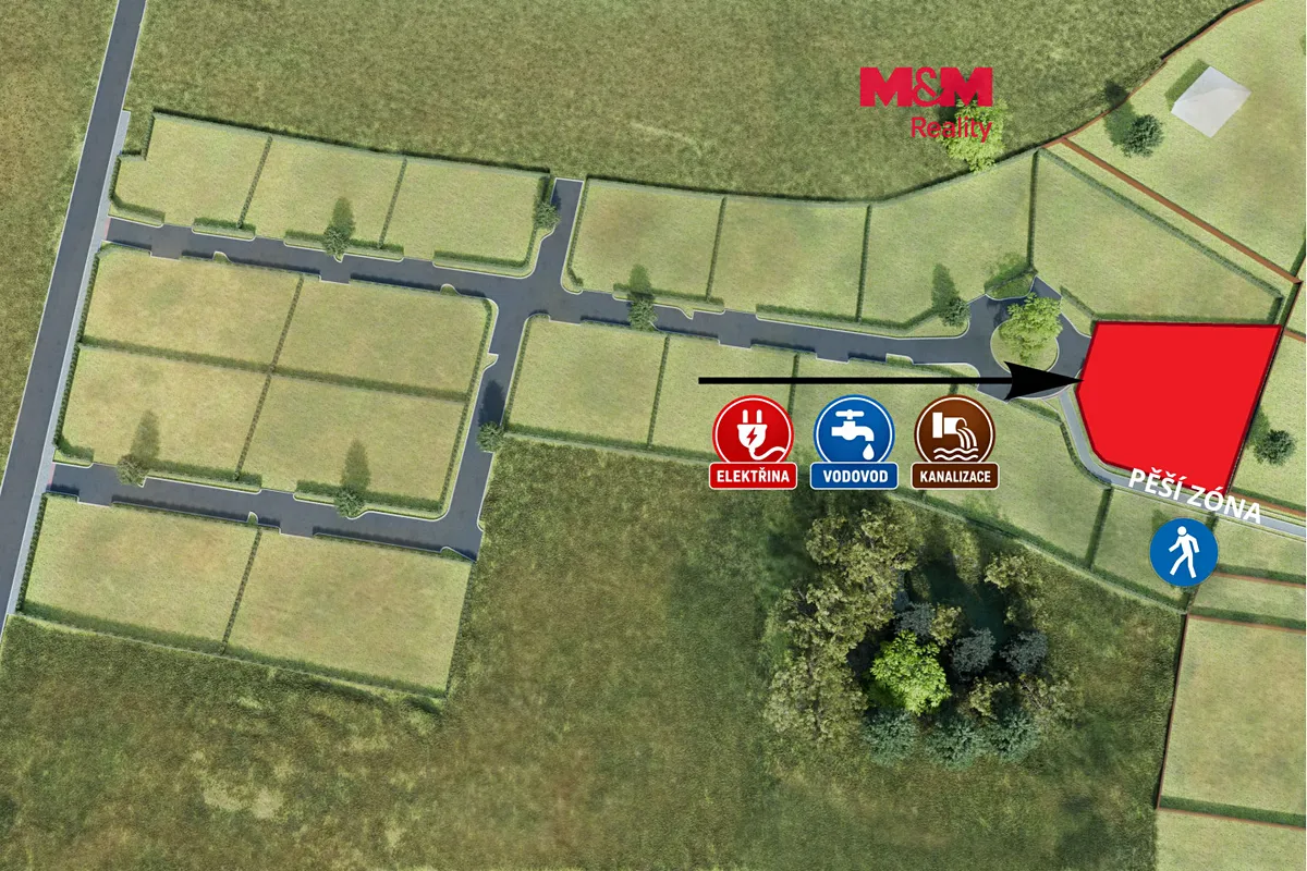 Prodej stavebního pozemku 1025 m²